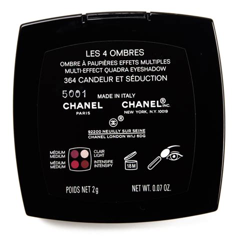 chanel eyeshadow 364|Chanel Candeur et Seduction (364) Les 4 Ombres .